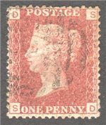 Great Britain Scott 33 Used Plate 148 - SD